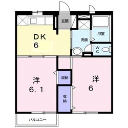 サンテラス窪　Ｄの物件間取画像